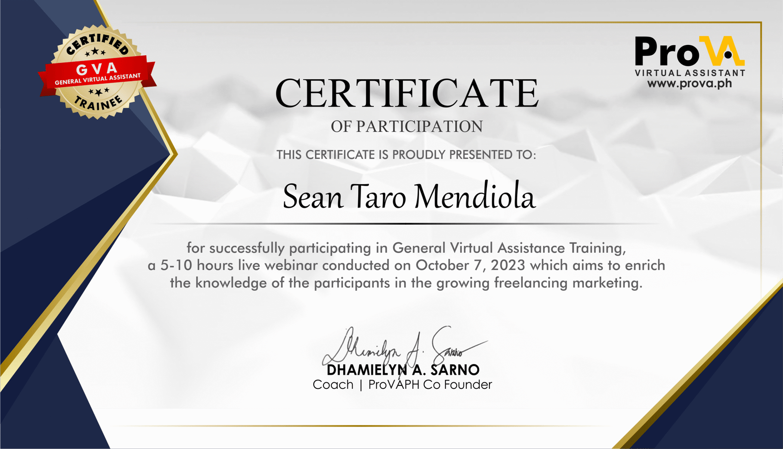 Sean Taro Mendiola